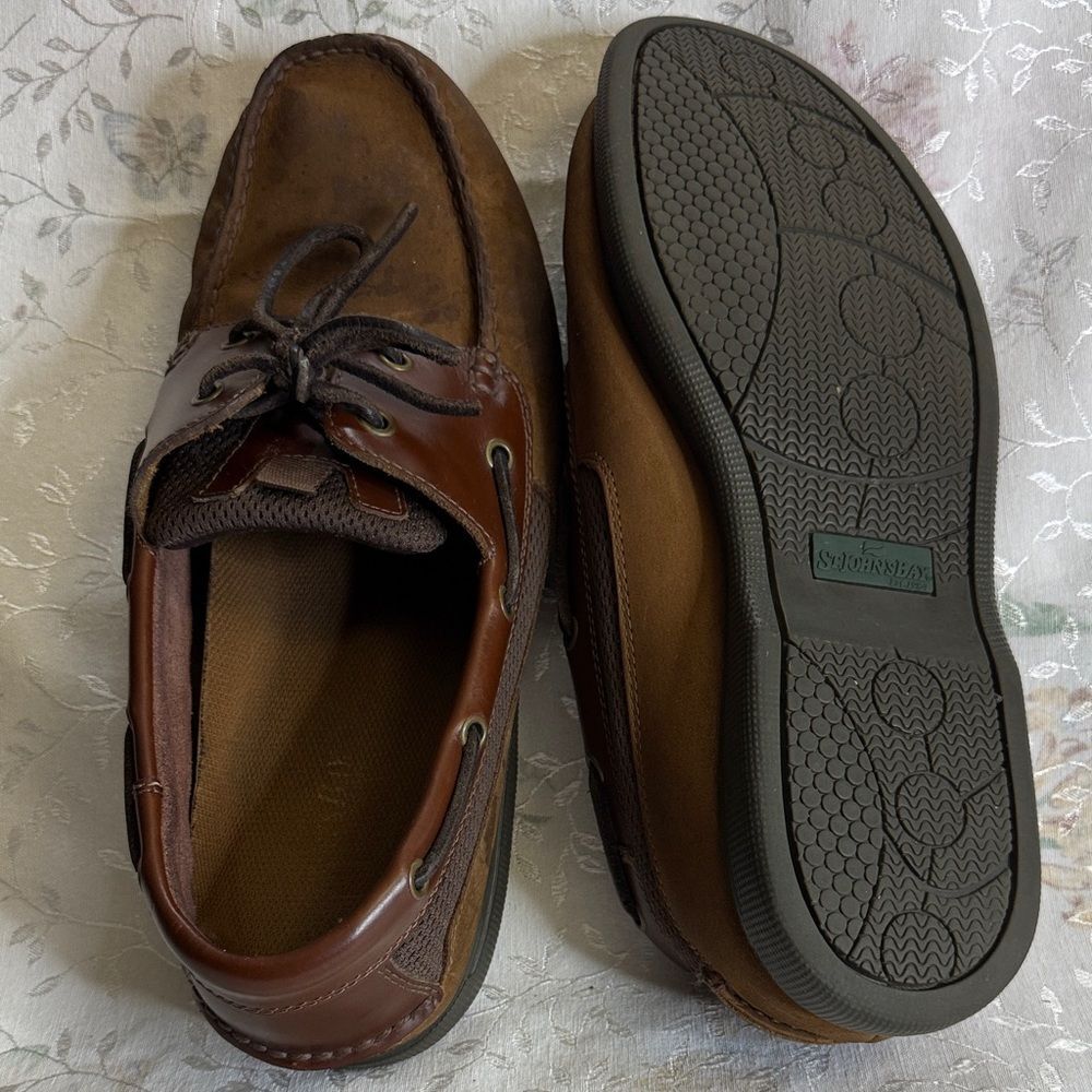 St. John's Bay Dark Brown Boat Shoes - Picture 2 of 3